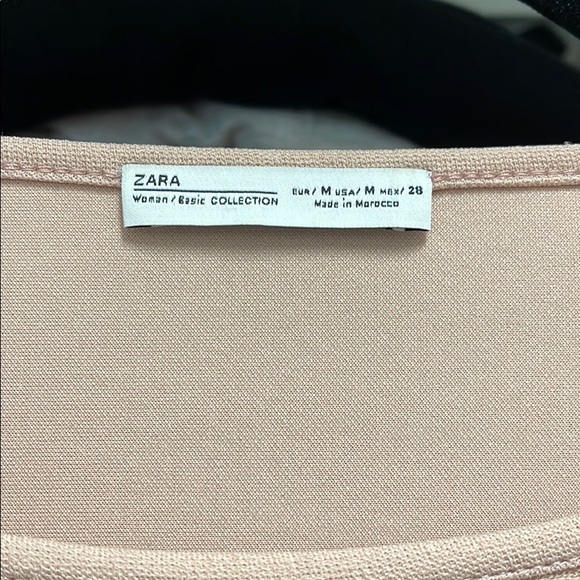 Blush Faux Fur Cuff Zara Top. Size M - Picture 2 of 4